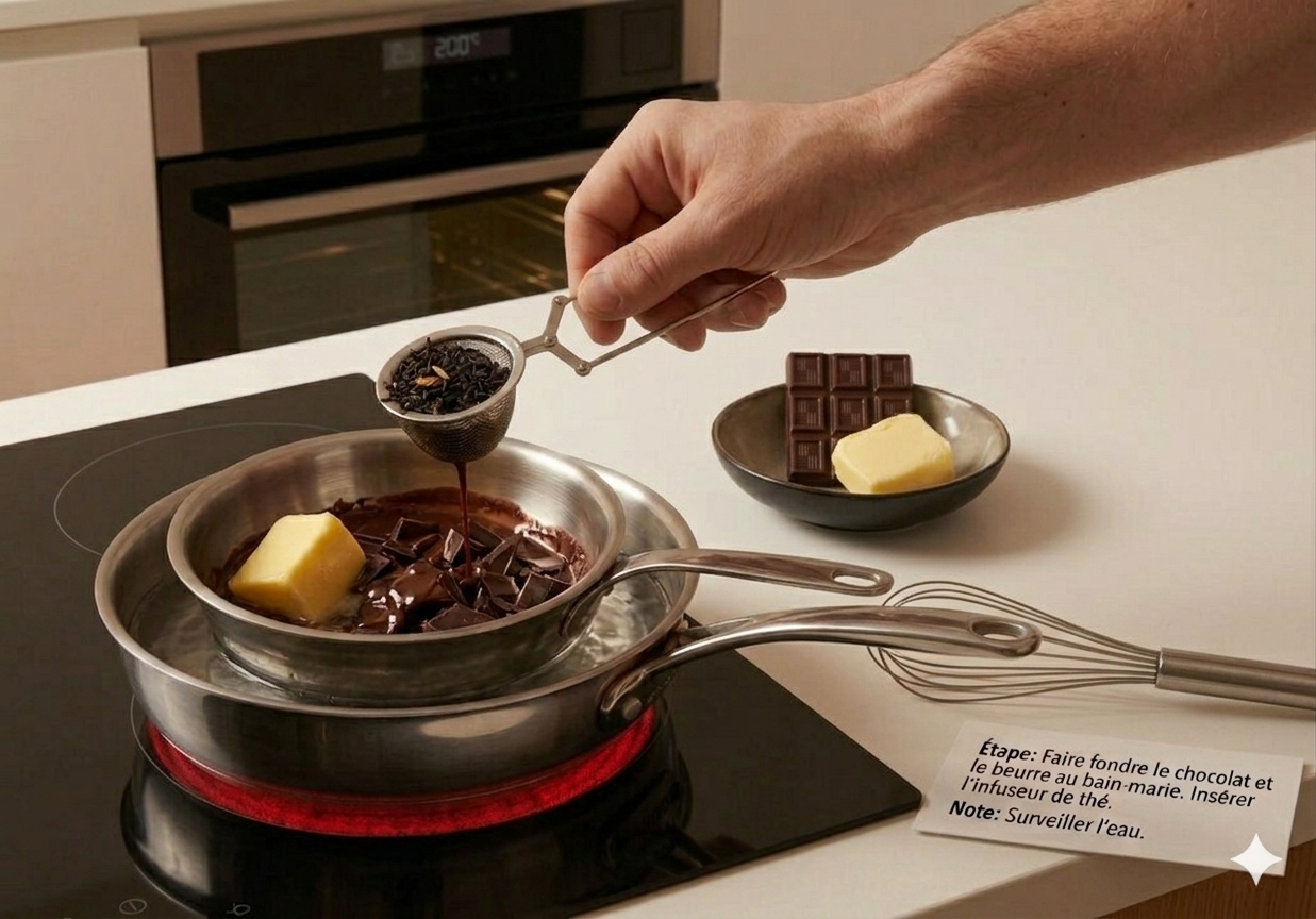 Fondant thé noir chocolat