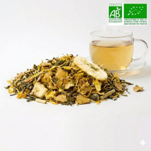 Thé vert pomme banane crtème